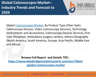 Colonoscopes market