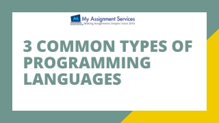 3 Common Types of Programming Languages