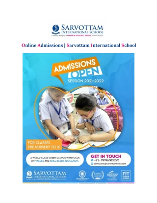 Online Admissions Open | Sarvottamnoida