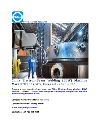 China Electron-Beam Welding (EBW) Machine Market Trends, Size, Forecast - 2020-2026
