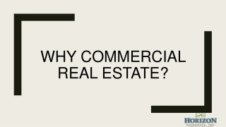 Why Commercial Real Estate?
