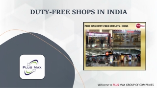 DUTY-FREE SHOPS IN INDIA