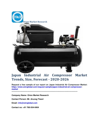 Japan Industrial Air Compressor Market Trends, Size, Forecast - 2020-2026