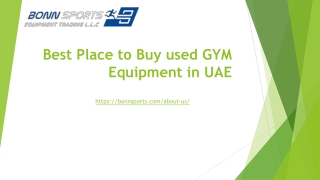 Best Place to Buy used GYM Equipment in UAE