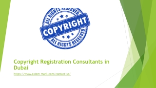 copyright registration consultants in Dubai