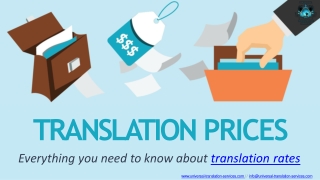 Information about translation prices