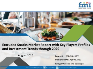 Extruded Snacks Market Trends, Precise Outlook -2029 | Covid-19 Impact Analysis by FMI