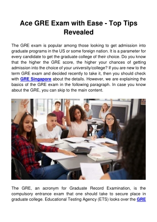 Ace GRE Exam with Ease - Top Tips Revealed