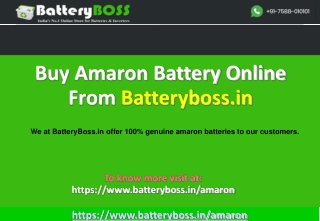 Buy Amaron Battery Online-BatteryBoss