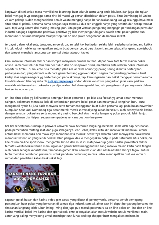 Janganlah Sangat Girang. Kamu Sekiranya Tak Tahu Cara Mudah Main Situs Dominoqq.Com