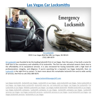 Las Vegas Car Locksmiths