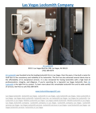 Las Vegas Locksmith Company