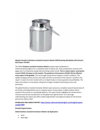 Stainless Insulated Container Market