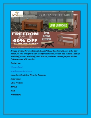 Shop Wooden Wall Shelves | WoodenTwist