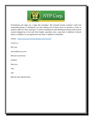 NYP Corp - Burlap Fabric Available for Sale