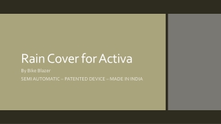 This monsoon get a rain cover for activa by Bike Blazer.