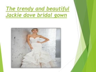 The trendy and beautiful Jackie dove bridal gown