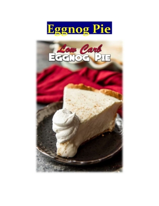 Eggnog Pie