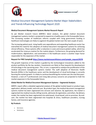 Medical Document Management Systems Market Research Report – Forecast to 2025