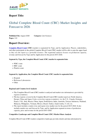 Complete Blood Count (CBC) Market Insights and Forecast to 2026.pdf