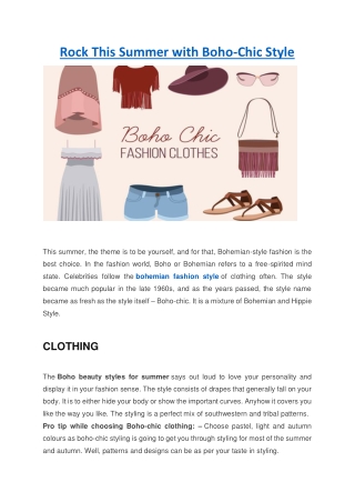 Boho Clothing Online