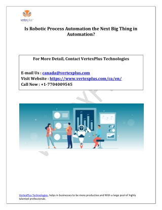 PDF on Robotic Process Automation is the Next Big Thing in Automation