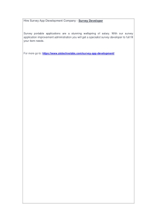 Hire Survey App Development Company - Survey Developer
