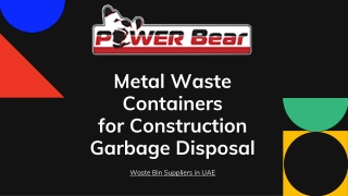 Metal Waste Containers for Construction Garbage Disposal