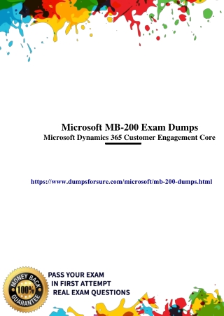 MB-200 Dumps PDF and Get MB-200 Recurrence Inquiries