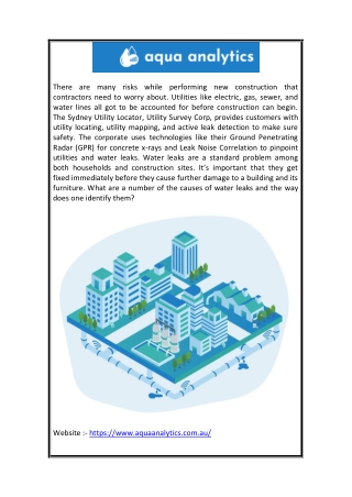 Active Leak Detection  -  |  -  (Aquaanalytics.com.au)