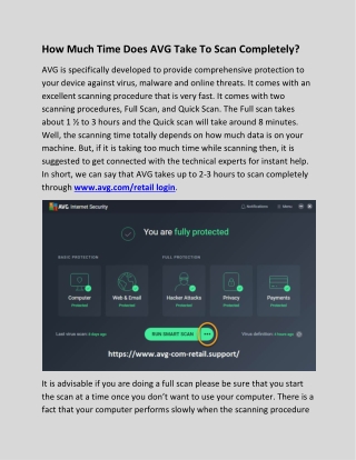 How Much Time Does AVG Take To Scan Completely?