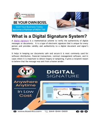 What is a Digital Signature System?