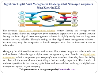 Significant Digital Asset Management Challenges that New-Age Companies Must Know in 2020