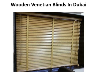 Wooden Venetian Blinds In Dubai