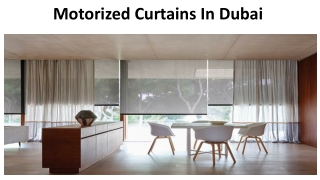 Motorized Curtains In Dubai