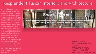 Resplendent Tuscan Interiors and Architecture