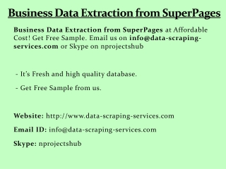 Business Data Extraction from SuperPages