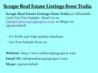 Scrape Real Estate Listings from Trulia