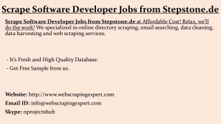 Scrape Software Developer Jobs from Stepstone.de