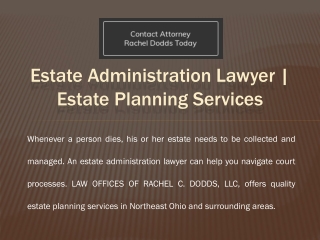 Estate Administration Lawyer | Estate Planning Services