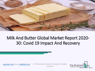 Milk And Butter Market Worldwide By Size, Emerging Trends and Top Growing Companies 2020