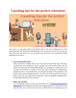 4 packing tips for the perfect relocation