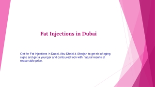 Fat Injections in Dubai