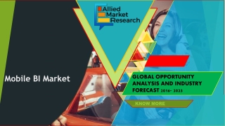 Mobile BI Market Will Reach $15,990 million by 2023, with a CAGR of 21.6%