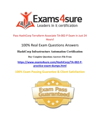 TA-002-P Practice Test Questions Answers