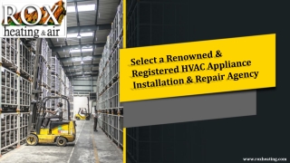 Select a Renowned & Registered HVAC Appliance Installation & Repair Agency