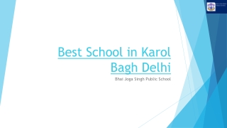 Best School in Karol Bagh Delhi