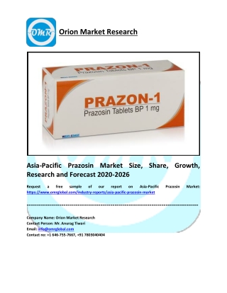 Asia-Pacific Prazosin Market Research and Forecast 2020-2026