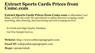 Extract Sports Cards Prices from Comc. com