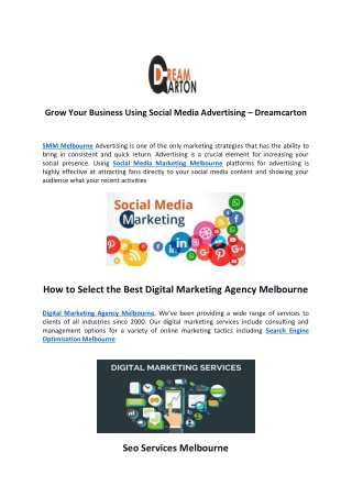 Grow Your Business Using Social Media Advertising – Dreamcarton